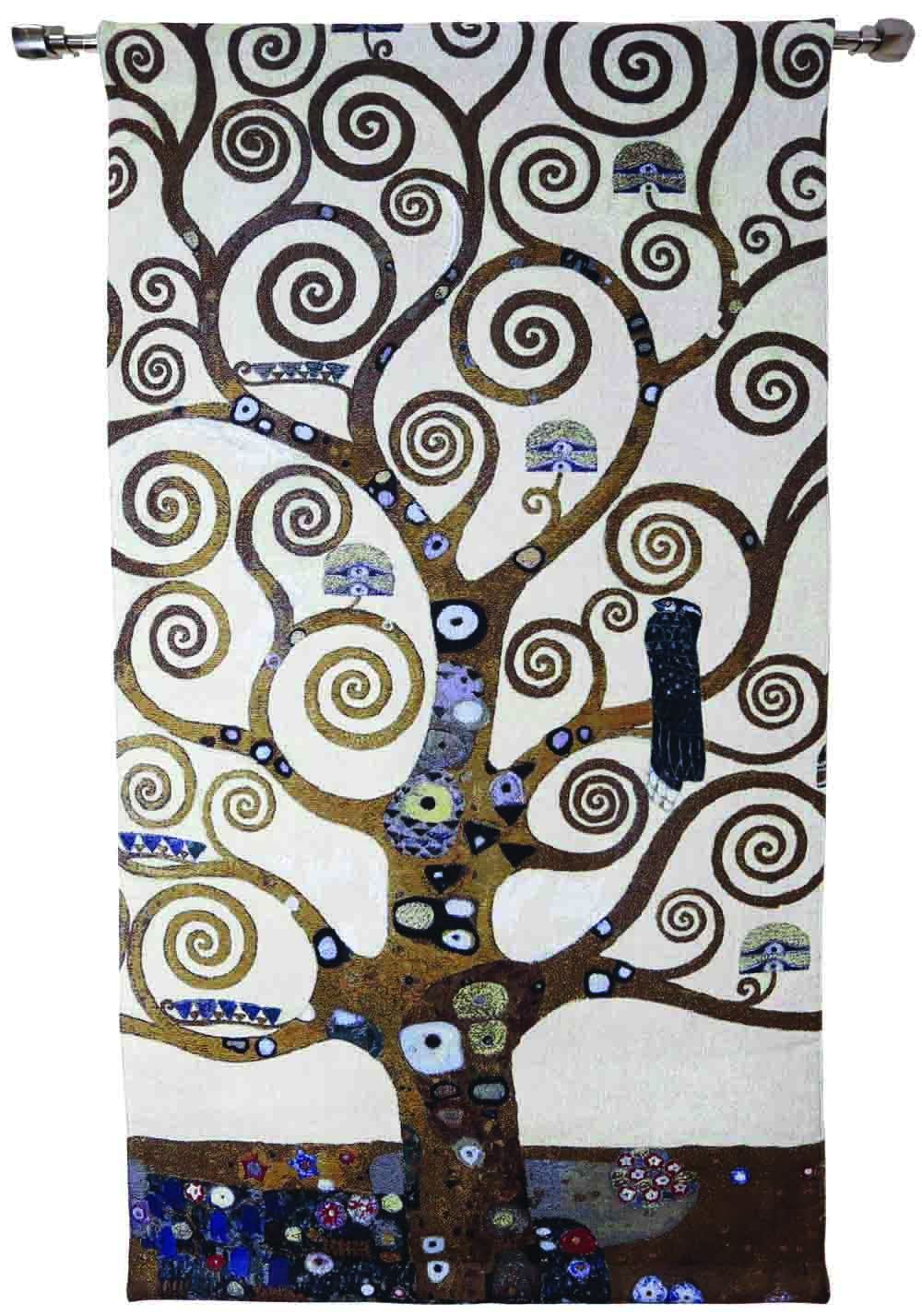 WH-GK-TL-2 | GUSTAV KLIMT TREE OF LIFE TREE ONLY 31 x 54 " INCH WALL HANGING TAPESTRY ART - www.signareusa.com