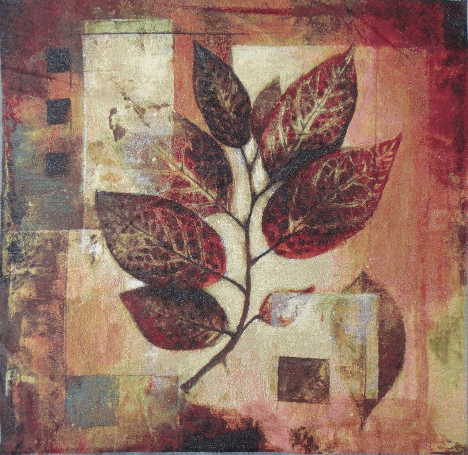 WH-LEAVES | LEAVES 39 X 39 " INCH WALL HANGING TAPESTRY ART - www.signareusa.com