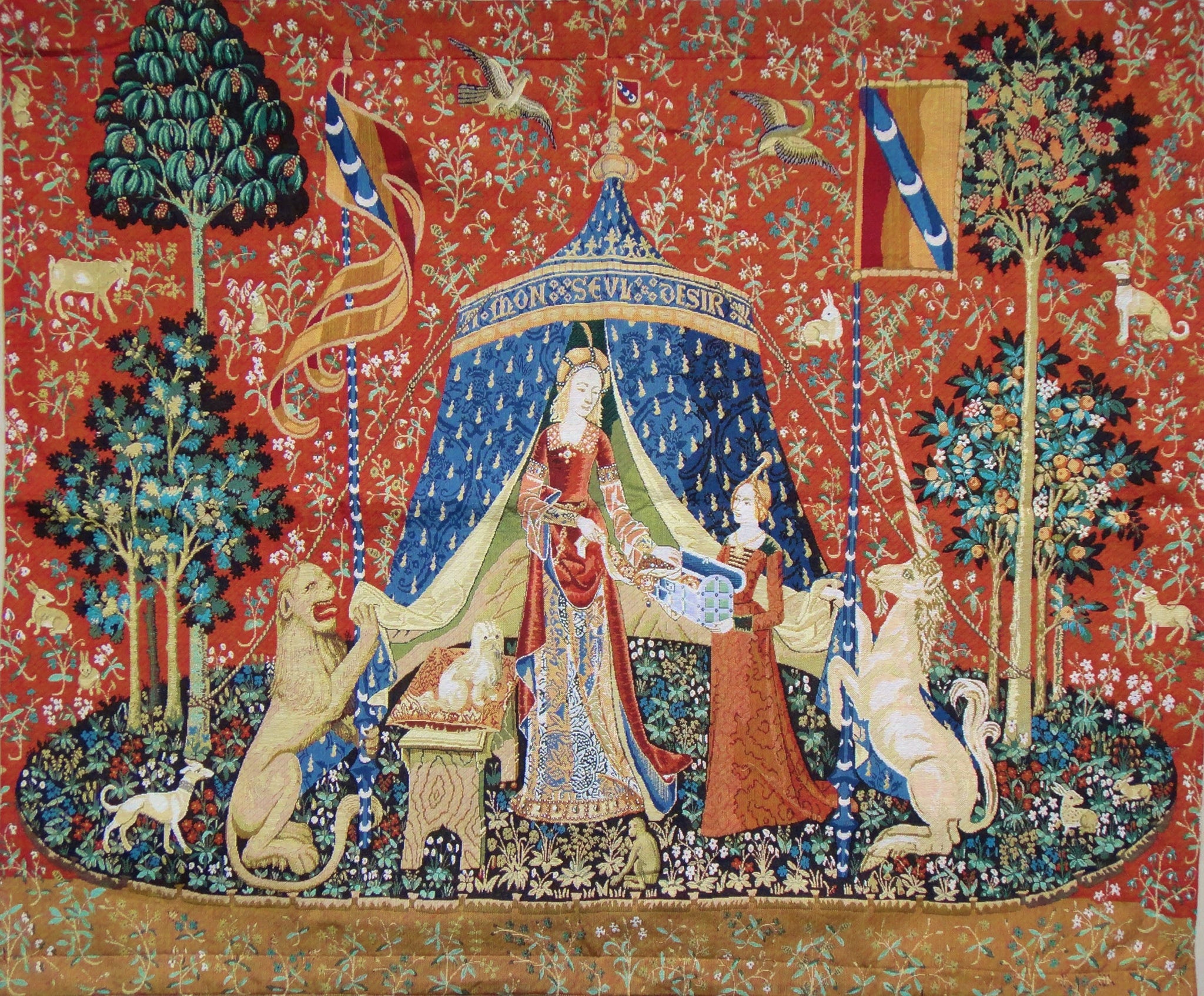 Lady and 2025 the unicorn painting