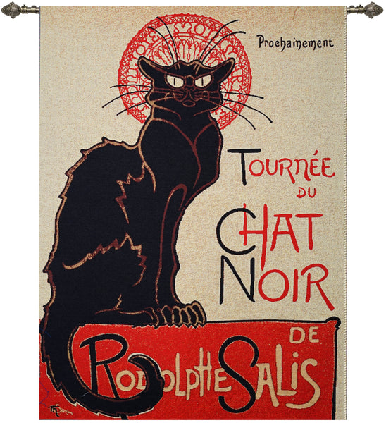 WH-TS-CHAT | THEOPHILE STEINLEN - TOURNEE DU CHAT NOIR 69 x 98 cm WALL HANGING