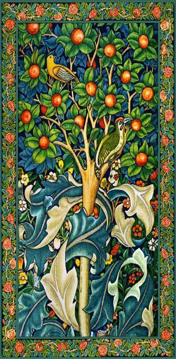 WH-WM-WP | WILLIAM MORRIS WOODPECKER IN THE FRUIT TREE